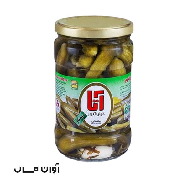 خیارشور ممتاز 700 گرمی آتا در کارتن 12 عددی