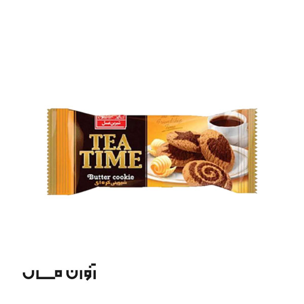 کوکی کره ای tea time 30 گرمی شیرین عسل در 12 بسته 12 عددی