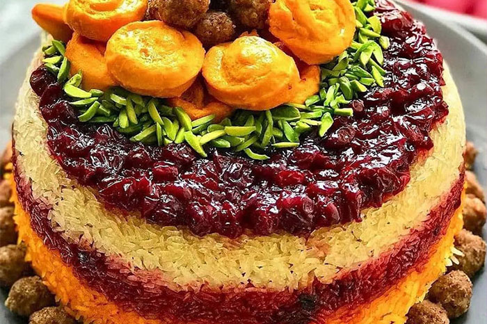 عکس طرز تهیه آلبالو پلو