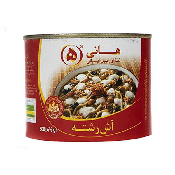 عکس شاخص،کنسرو آش رشته 500 گرمی هانی در کارتن 12 عددی