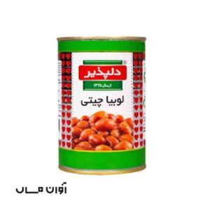 کنسرو خوراک لوبیا چیتی دلپذیر 420 گرمی در بسته بندی 24 عددی