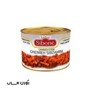 کنسرو خورش قیمه سیبون خانواده 450 گرمی در بسته بندی 12 عددی