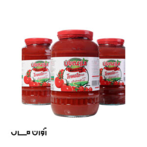 رب گوجه فرنگی شیشه ای مزرعه بان 1/6 کیلوگرمی در بسته بندی 6 عددی