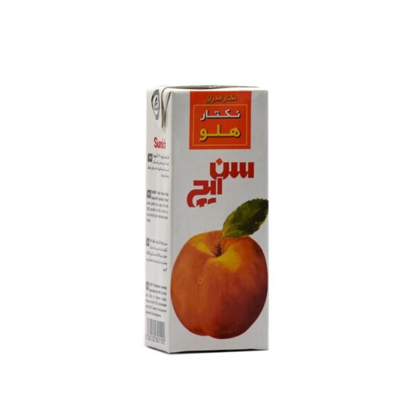 آب میوه جوان هلو پاکتی کوچک سن ایچ در بسته بندی 36 عددی