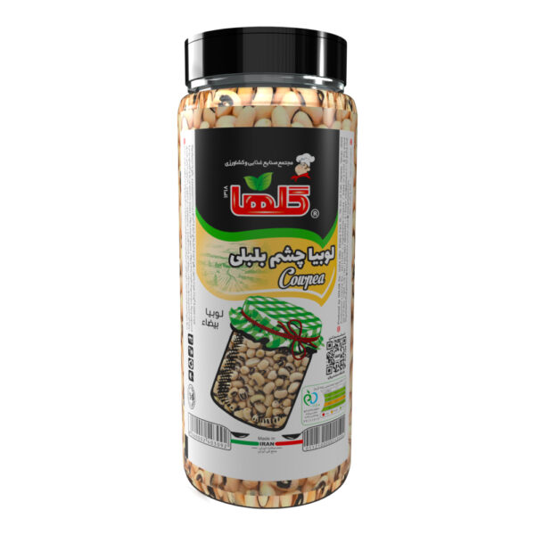 لوبیا چشم بلبلی - 500 گرم(پت) - 4 شیرینگ 6 تایی کارتن 24 تایی
